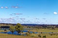 Australian country and lake landscape broad estates Royalty Free Stock Photo