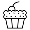 Australian cupcake icon outline vector. Cuisine dish Royalty Free Stock Photo