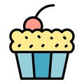 Australian cupcake icon vector flat Royalty Free Stock Photo