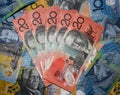 Australian Currency Background Royalty Free Stock Photo