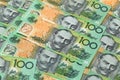 Australian Currency $100 Banknotes Royalty Free Stock Photo