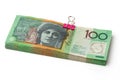 Australian Currency $100 Banknotes Royalty Free Stock Photo