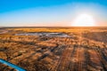 Australian desert at sunset.