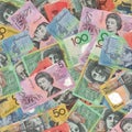 Australian dollar bank notes Royalty Free Stock Photo