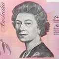 The Australian dollar - bill denomination of five dollars Royalty Free Stock Photo