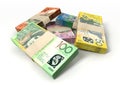 Australian Dollar Notes Bundles Stack Royalty Free Stock Photo