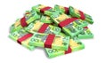 Australian Dollar Notes Scattered Pile