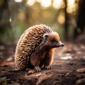 Ai Generated illustration Wildlife Concept of Australian Echidna or Spiny Anteater an icon animal wildlife Australia