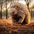 Australian Echidna or Spiny Anteater an icon animal wildlife Royalty Free Stock Photo