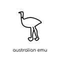 Australian emu icon from Australia collection. Royalty Free Stock Photo