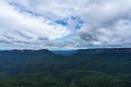 Australian eucalyptus forest of Blue Mountains National Park Royalty Free Stock Photo