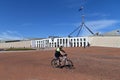 Australian Federal Police bicycle guard Canberra Capital Hill Parliament House Australia