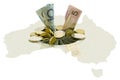 Australian financial crisis Royalty Free Stock Photo