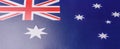 Australian flag as a backdrop. Travelling and learning in Austarlia Royalty Free Stock Photo