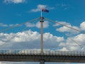 Australian flag atop Westgate Bridge, Melbourne.