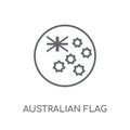 Australian flag linear icon. Modern outline Australian flag logo