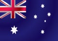 Australian flag ripple Royalty Free Stock Photo