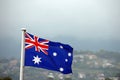 Australian flag featuring six stars and the British union jack.