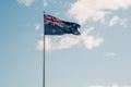 Australian Flag Under Harbour Bridge