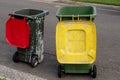 Australian garbage wheelie bins