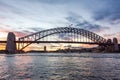Australian iconic landmark Sydney Harbour Bridge against picture Royalty Free Stock Photo