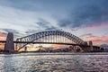 Australian iconic landmark Sydney Harbour Bridge against picture Royalty Free Stock Photo