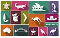 Australian icons. Vector Illustration Royalty Free Stock Photo