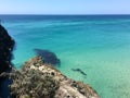 Australian island beach and gorge in summer