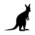 Australian Kangaroo logo in black color Royalty Free Stock Photo