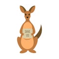 Australian kangaroo asks for help due to fires Royalty Free Stock Photo