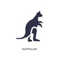 australian kangaroo icon on white background. Simple element illustration from culture concept Royalty Free Stock Photo