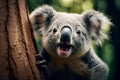 australian koala bear in eucalyptus or gum tree. australia Royalty Free Stock Photo