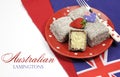 Australian lamingtons with sample text