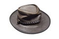 Australian leather hat isolated