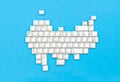 Australian map computer keyboard Royalty Free Stock Photo