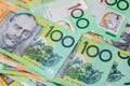 Australian Money - 100 dollar notes Royalty Free Stock Photo