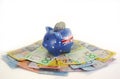 Australian Money with Piggy Bank Royalty Free Stock Photo