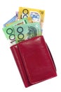 Australian Money in Wallet Royalty Free Stock Photo