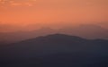 Australian mountain sunset Royalty Free Stock Photo