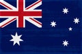 Flat flag of Australia with white stars on dark blue, Union Jack element Royalty Free Stock Photo