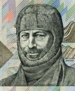 Australian $100 note featuring Douglas Mawson Royalty Free Stock Photo