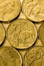 Australian One Dollar Coins Royalty Free Stock Photo