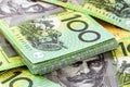 Australian One Hundred Dollar Bills Royalty Free Stock Photo