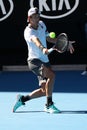 2019 Australian Open champion Lorenzo Musetti of Italy in action during his Boys` Singles final match in Melbourne Park