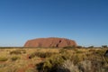 The Australian outback is the landmark of Australia, the ayers rock called Uluru Royalty Free Stock Photo