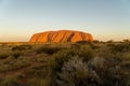 The Australian outback is the landmark of Australia, the ayers rock called Uluru Royalty Free Stock Photo