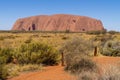 The Australian outback is the landmark of Australia, the ayers rock called Uluru Royalty Free Stock Photo