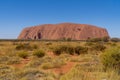 the Australian outback is the landmark of Australia, the ayers rock called Uluru Royalty Free Stock Photo