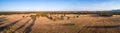 Australian outback - wide aerial panorama. Royalty Free Stock Photo