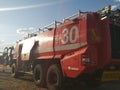 Australian oversized firetruck on a sunny day